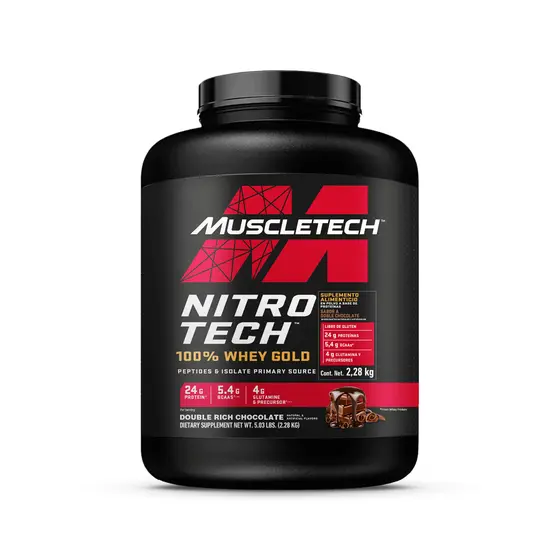 Proteína Muscletech Nitro Tech 100% Whey Gold Double Chocolate 5 lb
