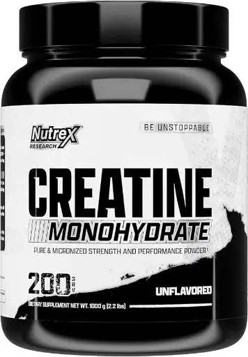 Nutrex Creatina Monohidratada Micronizada Sin Sabor 1 kg 200 porciones Hecho en EUA