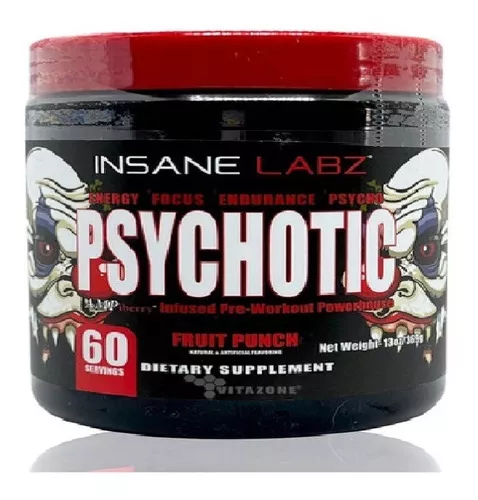 Insane Labz Pre Entreno Psychotic 60 Servicios Fruit Punch