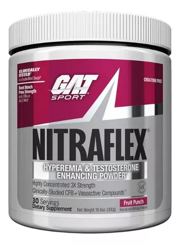 Pre entreno GAT NITRAFLEX 30 servicios Fruit Punch