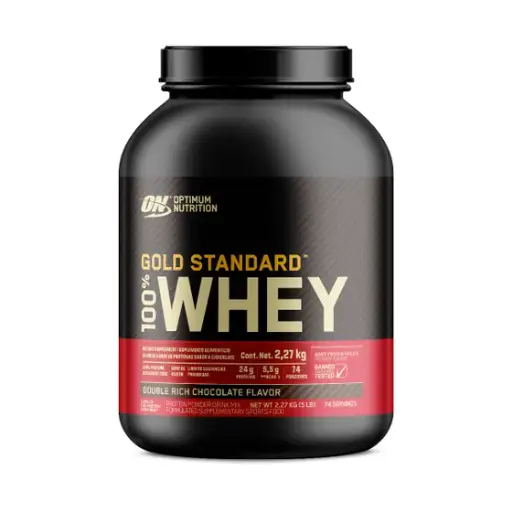 Gold Standard 100% Whey Proteína Suero de leche Optimum Nutrition double Chocolate 5 lb